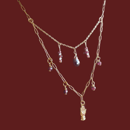 Collier la Main en Rouge